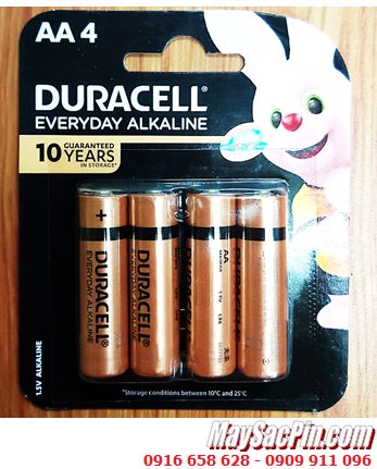 Duracell LR6-MN1500B4, Pin AA Duracell LR6 MN1500B4 Everyday Alkaline 1.5v chính hãng /Vỉ 4viên